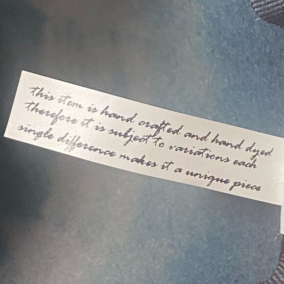 Rafi De Luca Wearable Art To Wear Made in Italy Lapin Fur Hat Blue Gray Tie Dye - Picture 10 of 13